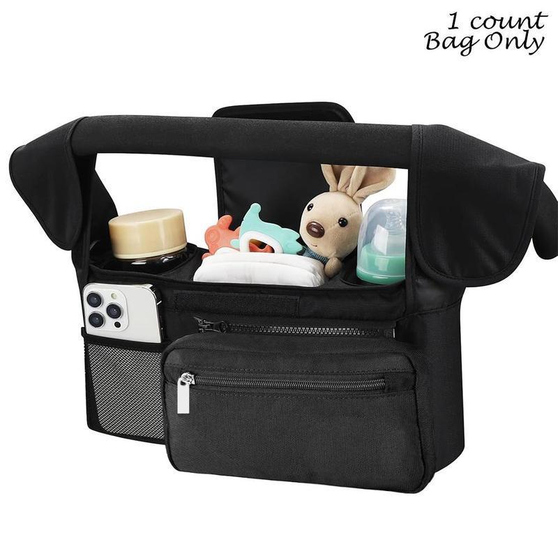 Stroller Storage Bag, 1 Count Multifunctional Diaper Organizer Bag, Baby Travel Essentials, Stroller Bag with Water Bottle Pocket, Home Organizer, Infant, Newborn