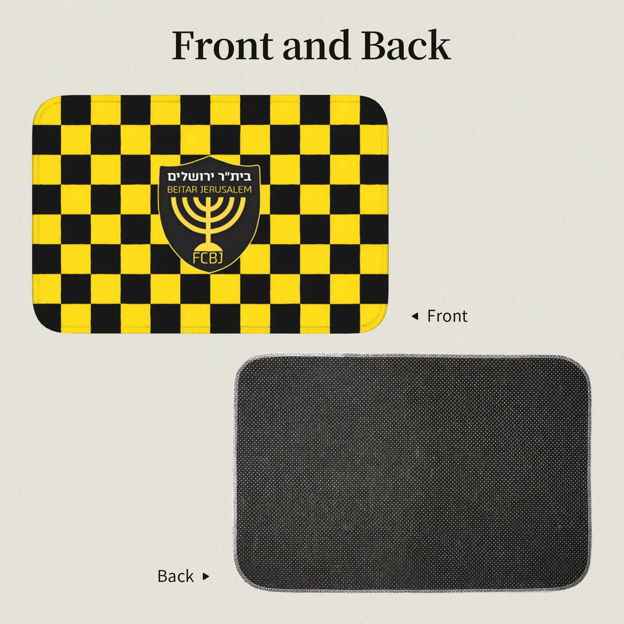 Custom Footbally Beitar Jerusalem FC Soccer  Front Door Mat Anti-Slip Outdoor Waterproof  Doormat Floor Bath Entrance Rug Carpet