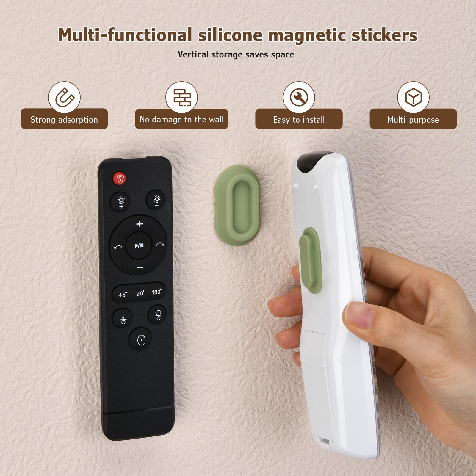 Magnetic Remote Control Holder, 2 Counts Self-adhesive Wall Mounted Remote Control Storage Bracket, Remote Control Holder for Remote Controls, Chargers, Organizer, Cell Phone Mount, Cellphone Car Holder, Magnetic Phone Mount Suction # TOP PICKS