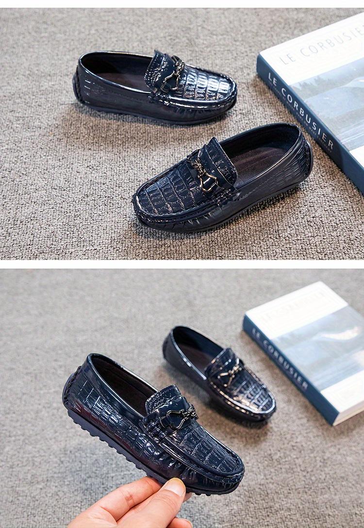 Boys' Slip-On Loafer Shoes - 2022 Summer Flat Shoes for Toddlers, Stylish British Design, Rubber-PU Synthetic Construction