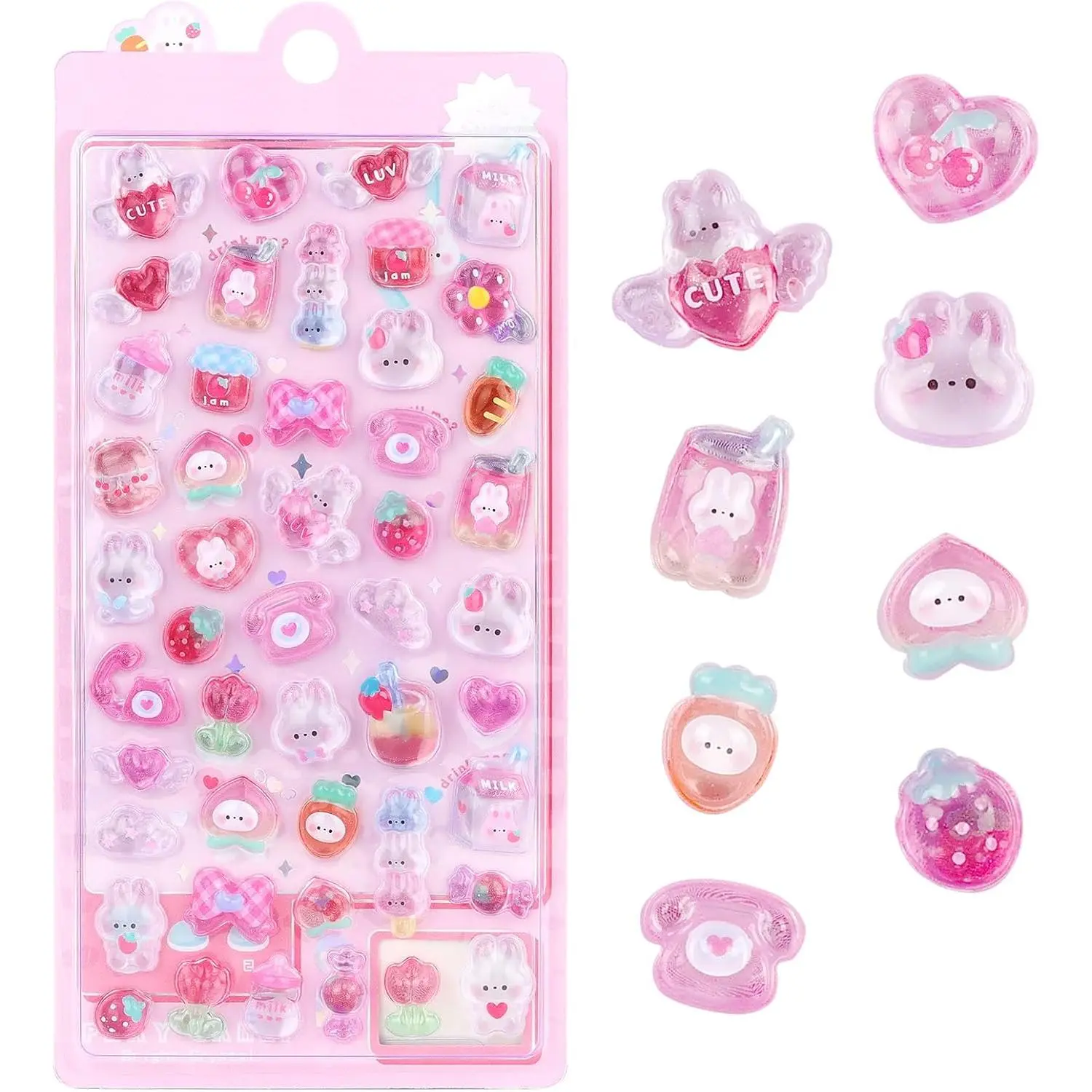 Cute Stickers Cartoon   Puff Stickers Kawaii Mini Puffy    Patch for Scrapbooks Planner Journals Laptops Phone Case Decoration