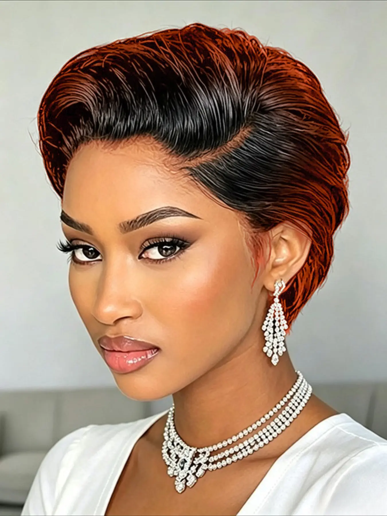 Straight Short Human Hair Wig for Women 13x4 Transparent Lace Frontal Wig 150% Density 6 Inch Lace Front Wigs