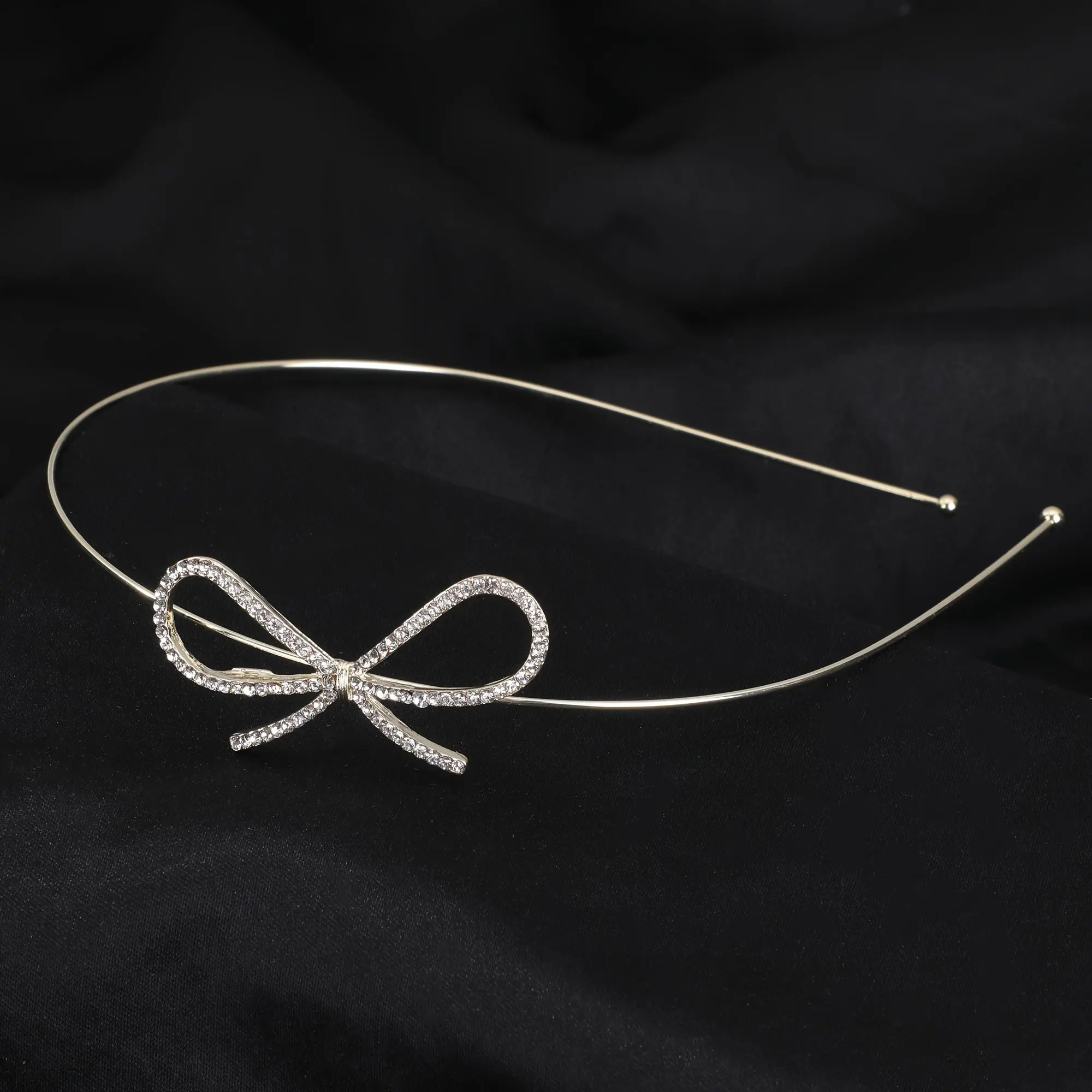 1pc Easy Large Bow High-End Diamond-Studded Headband Daily Wear