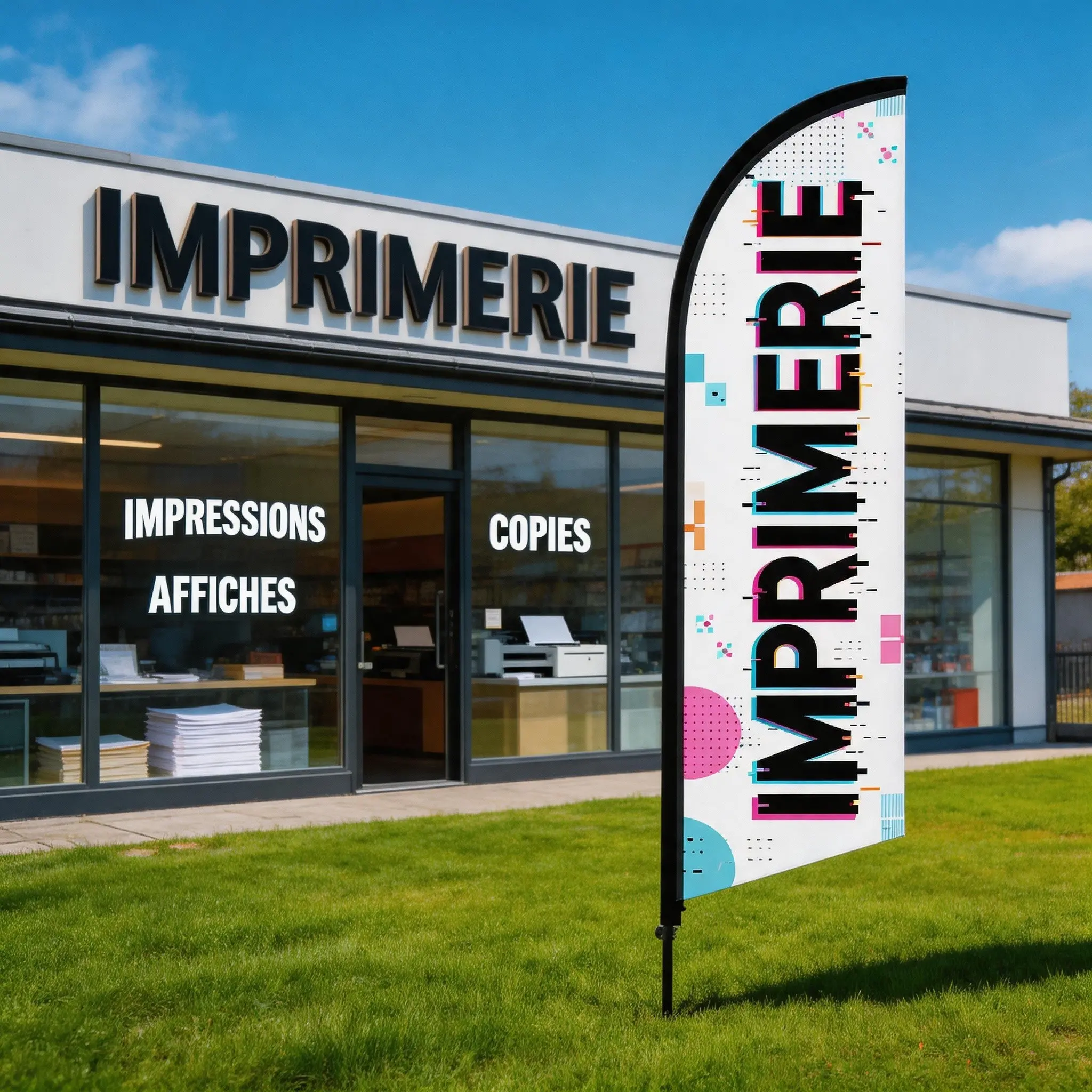 8.5 Ft Feather Flag, Polyester Waterproof Sunscreen Banner, Wind-Resistant Single-Sided Print, Customizable Outdoor Promotion Tool