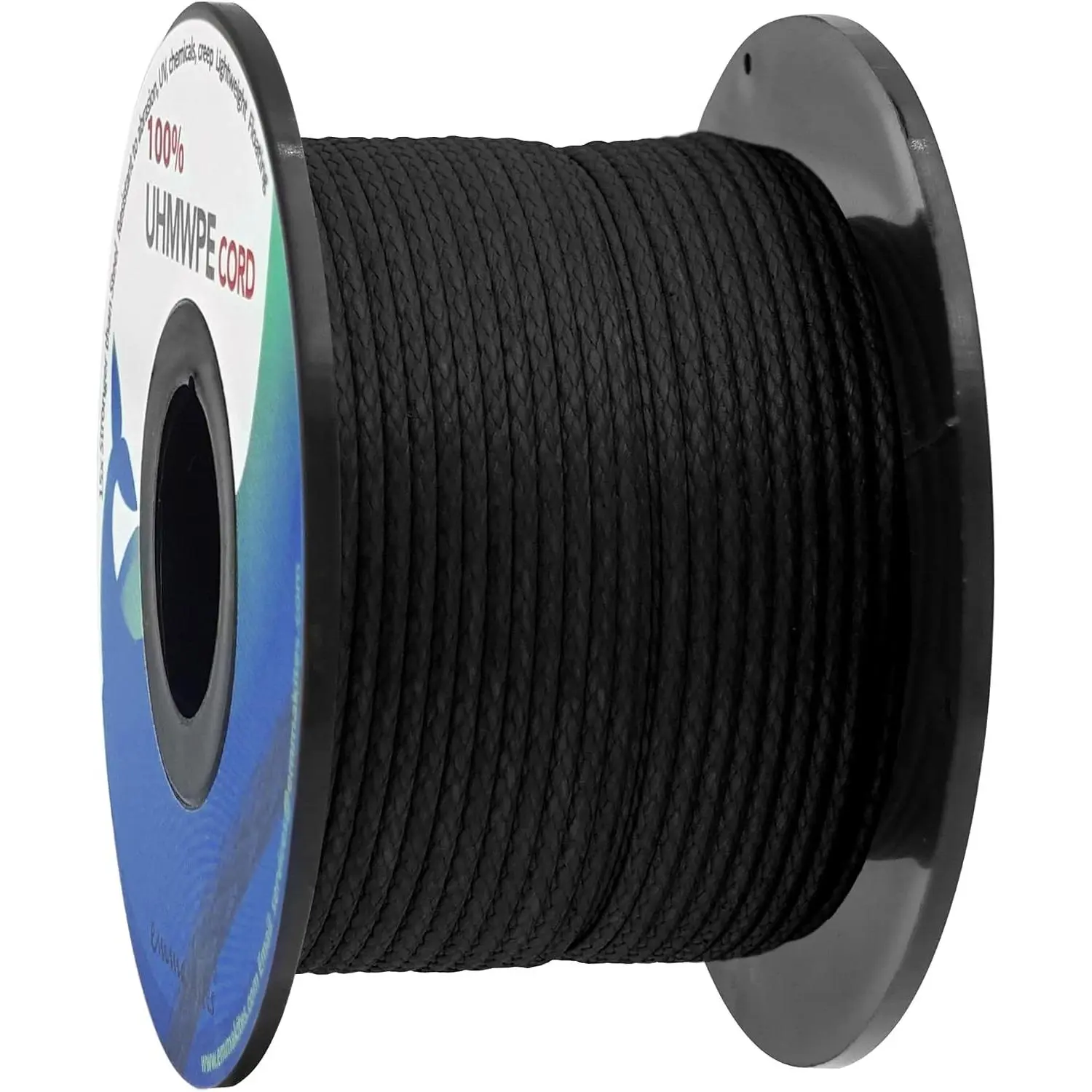 Black 0.8mm UHMWPE  Cord Rope Whipping Twine Durable Repair Cord Thread for Heavy Duty Canvas Tarps Bags  Line for Backpacking  100Ft 220Lb