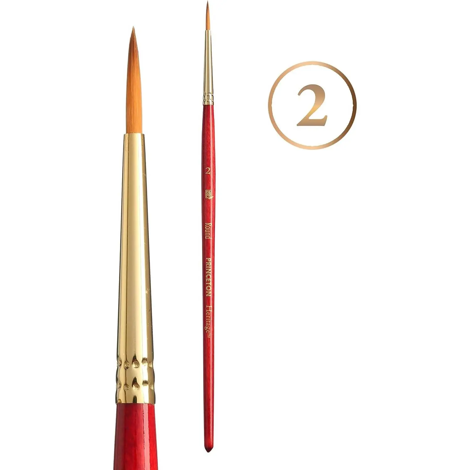 Series 4050 Synthetic Sable Round Paint Brush for Watercolor, Size 2