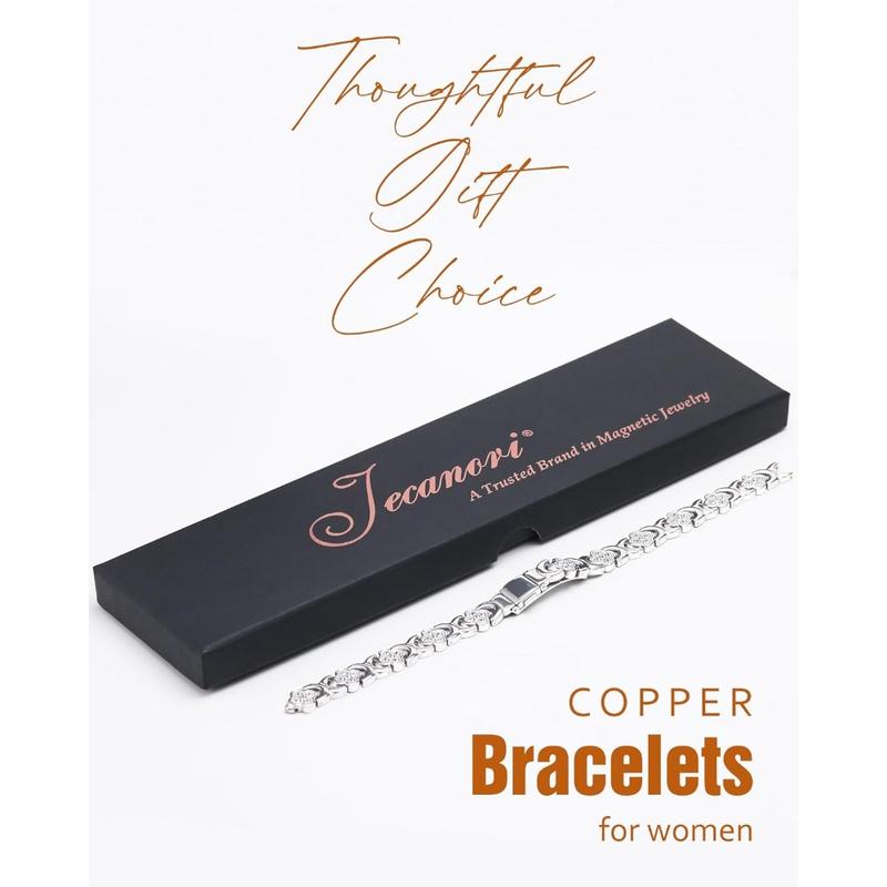 Jecanori Copper Bracelets for Women, Effective Pure Copper Magnetic Bracelet with 3500 Gauss Magnets Trendy Stack Bangle Adjustable Cuff Jecanori Copper Bracelets for Women, Effective Pure Copper Magnetic Bracelet with 3500 Gauss Magnets Trendy Stack Bangle Adjustable Cuff