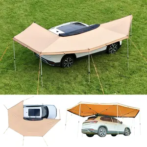 VEVOR 270 Degree Awning, 133 sq. ft Driver Side Vehicle Awning, Waterproof UV50  Car Side Awnings with Carry Bag, All-Weather Free-Standing Overland Awnings Car Shelter for SUV Van Truck Camping