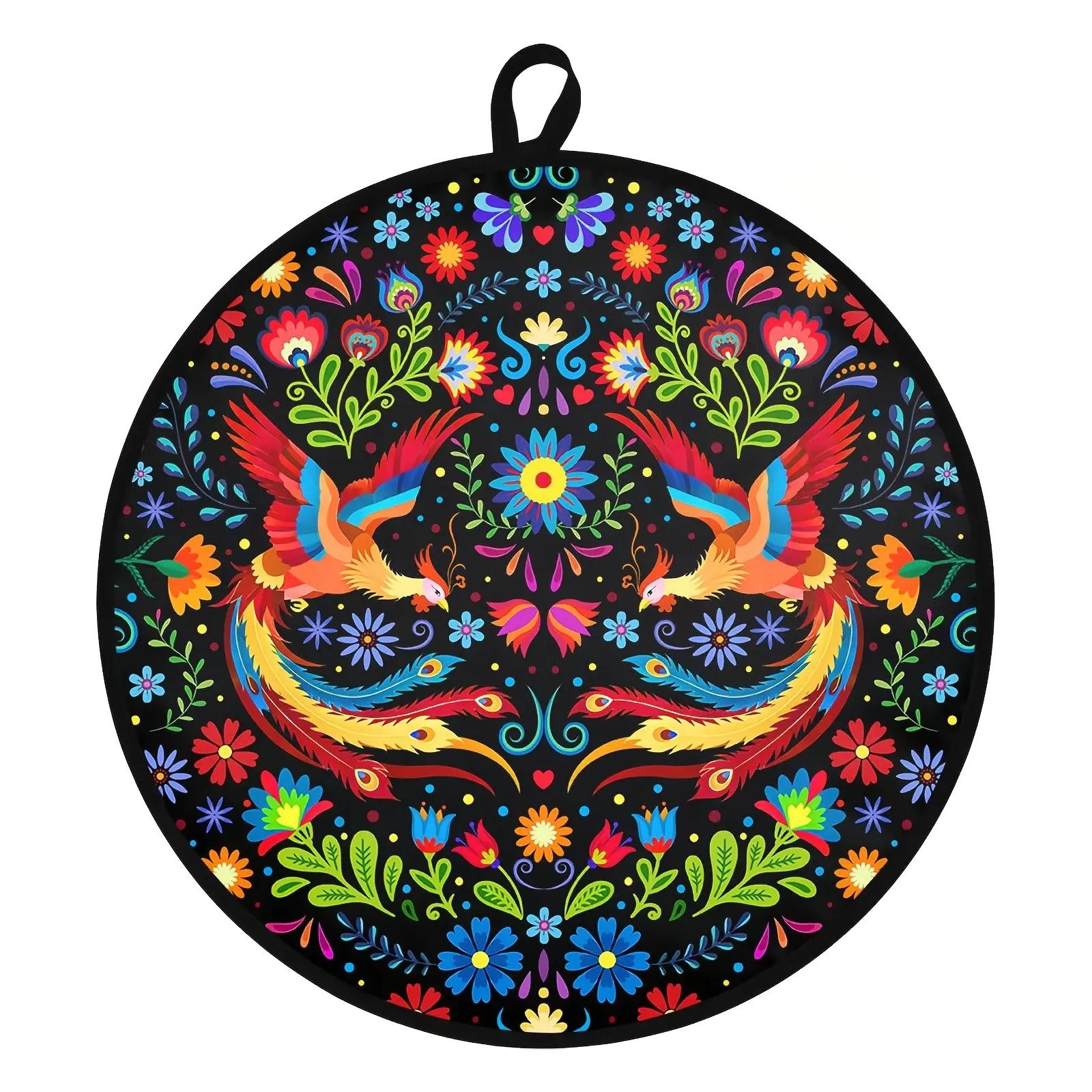 12 Inch Floral Tortilla Warmer Pouch, Microwavable Fabric Bag, Keeps Food Warm for One Hour, Ideal for Picnics and Parties
