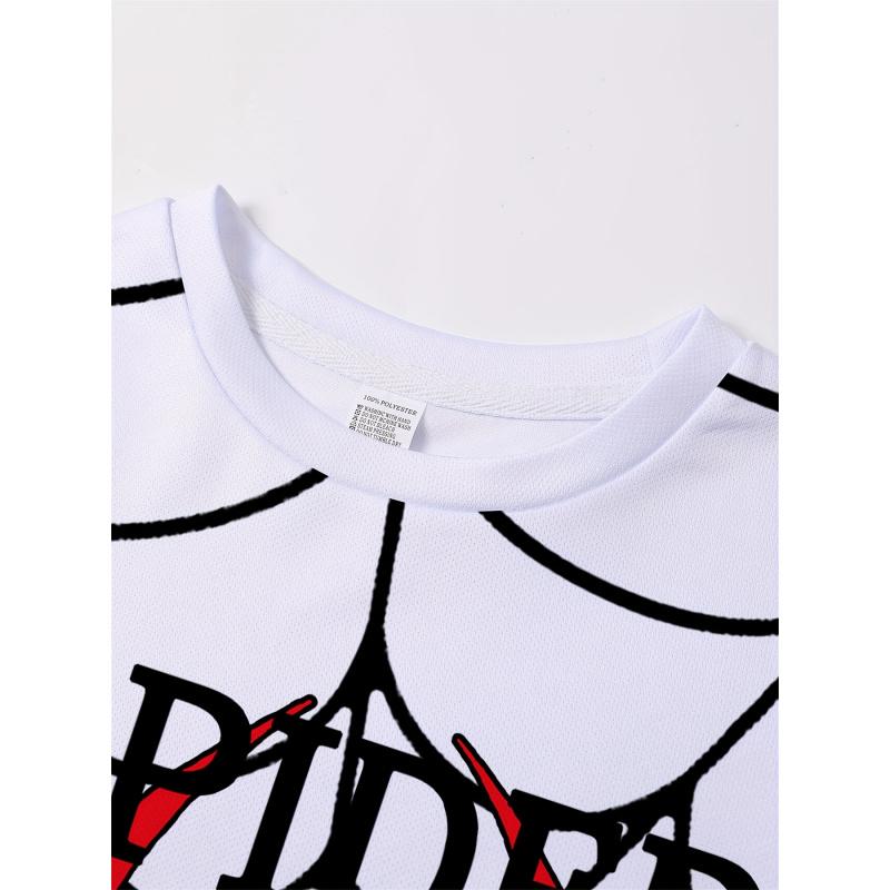 Short-Sleeved Shorts Set 3D Print Spider