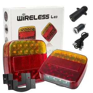 Wireless Trailer Light, Magnetic Tail Light, Warning Illumination, Turn Signal LED, Light, Easy Installation, Bright, for Trucks, Cars, Atvs, Forklifts