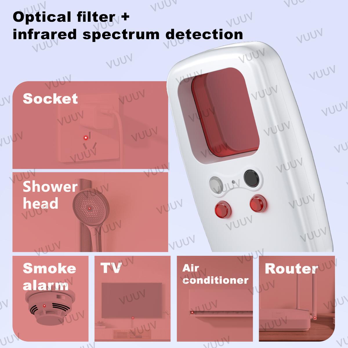 Infrared Camera Detector For Security Protection Camera Anti-Peeping Camera Detector Lens Detect Gadget LED