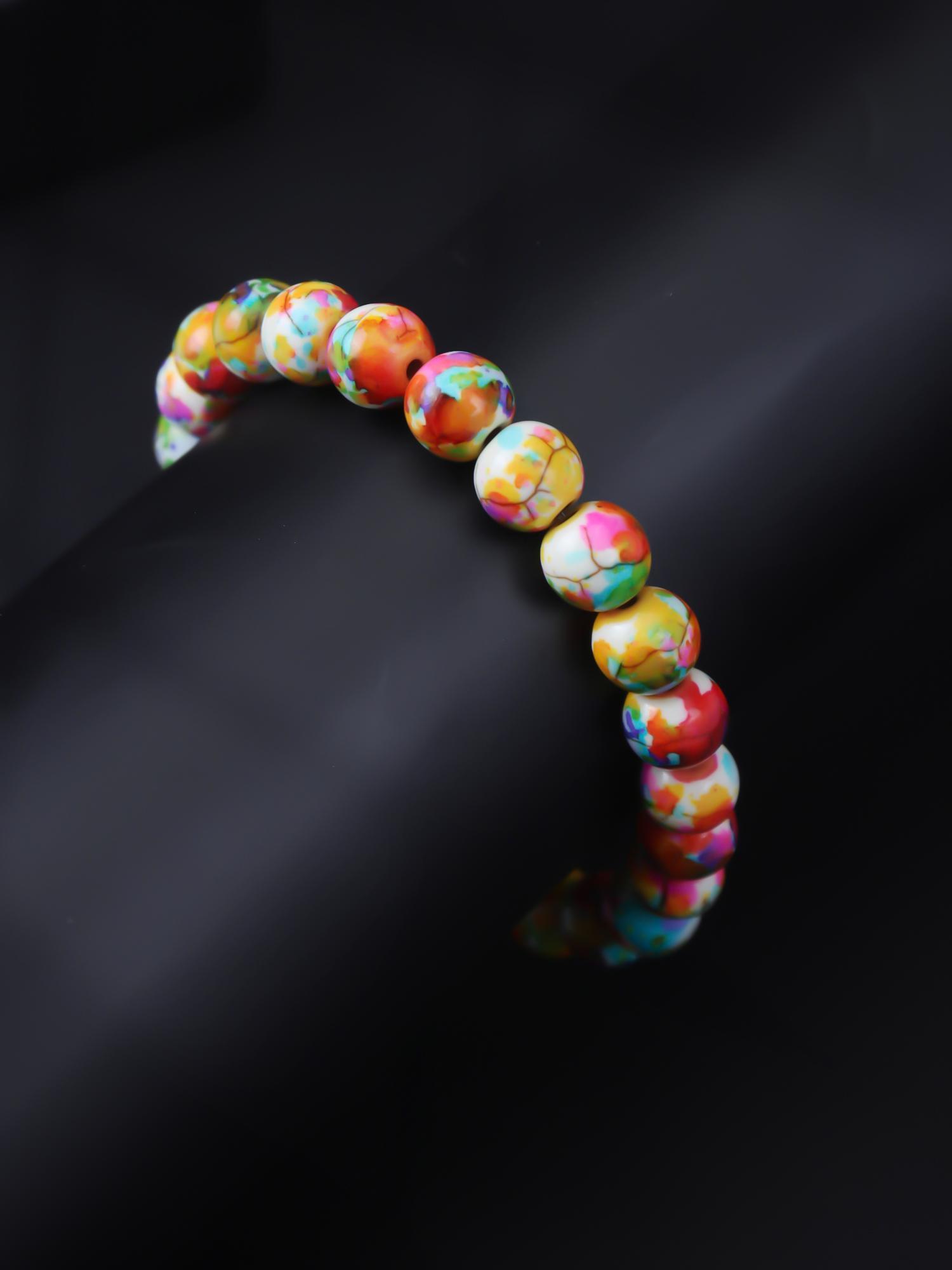 Colorful Beaded Bracelet, Boho Style Jewelry for Women & Girls, Fashion Accessories for Party, Daily Clothing Decor, Trendy All-match & Exquisite Jewelry for Birthday Gift, Bead Bracelets