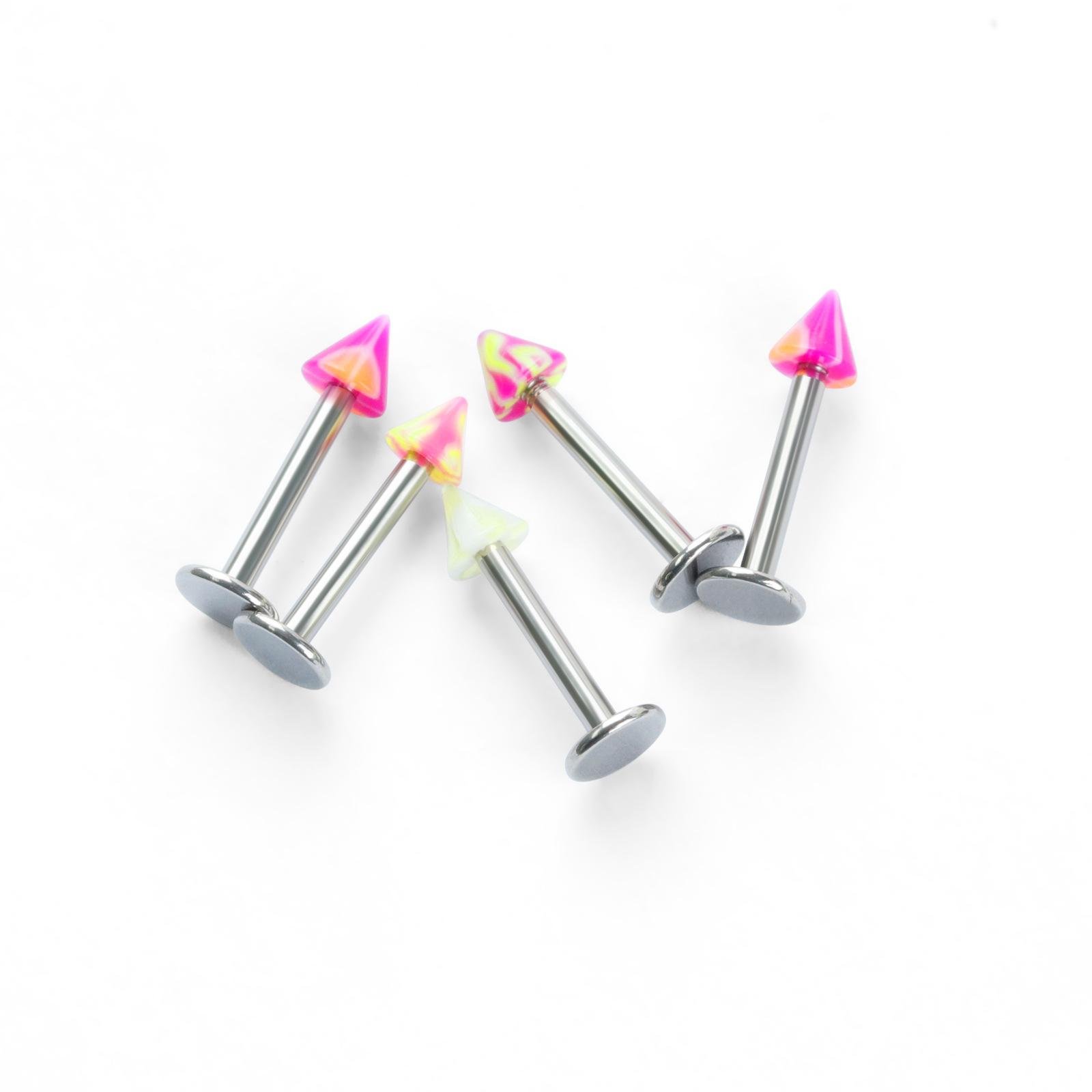 316L Stainless Steel Mixed Style Body Piercing Jewelry Set with Case, Colorful Nose Rings Tongue Rings Eyebrow Rings, Hypoallergenic Piercing Kit for Women Men