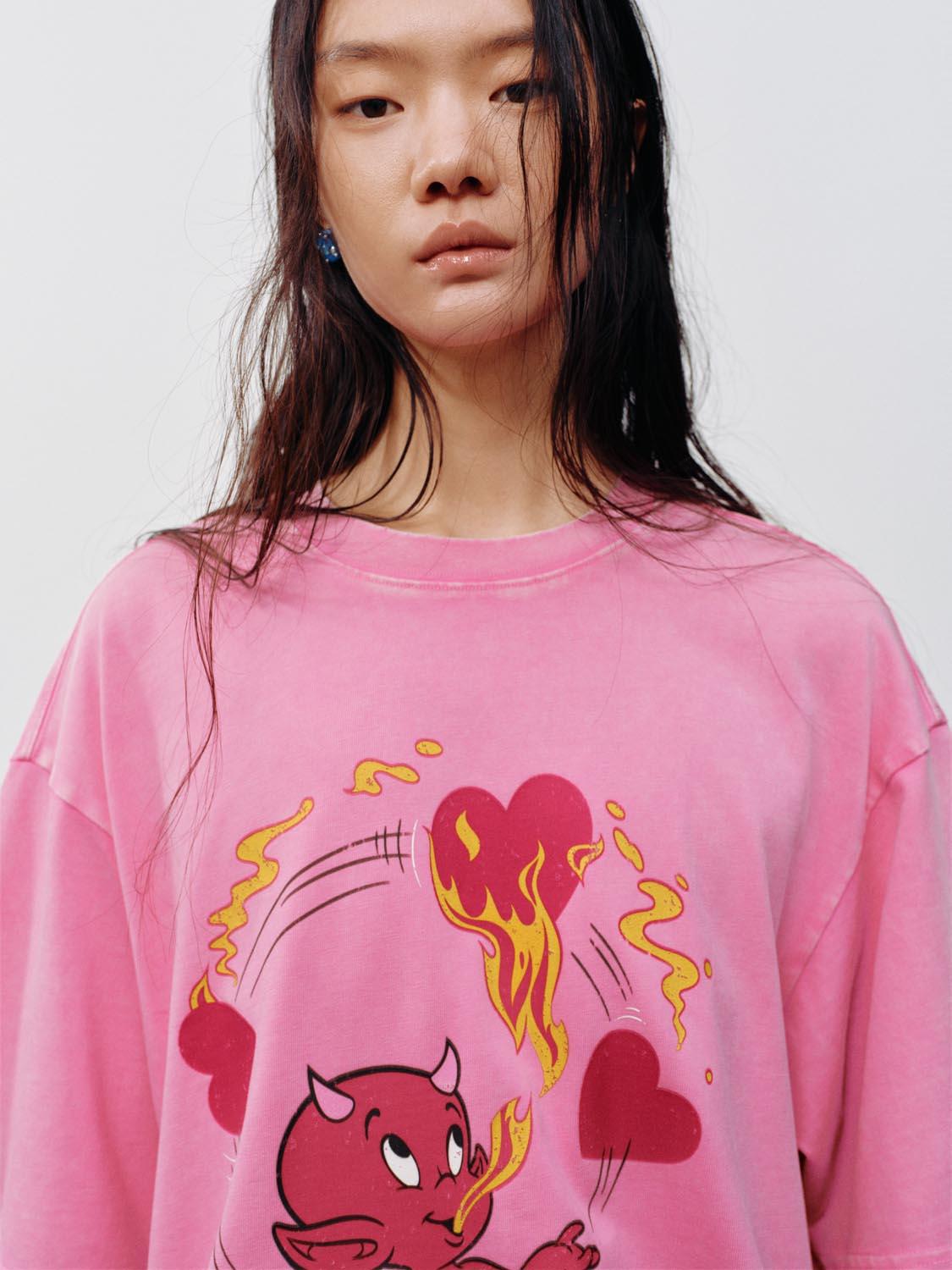 URBAN REVIVO 2026 Summer Women's Fun Graphic T-Shirt UYV460066