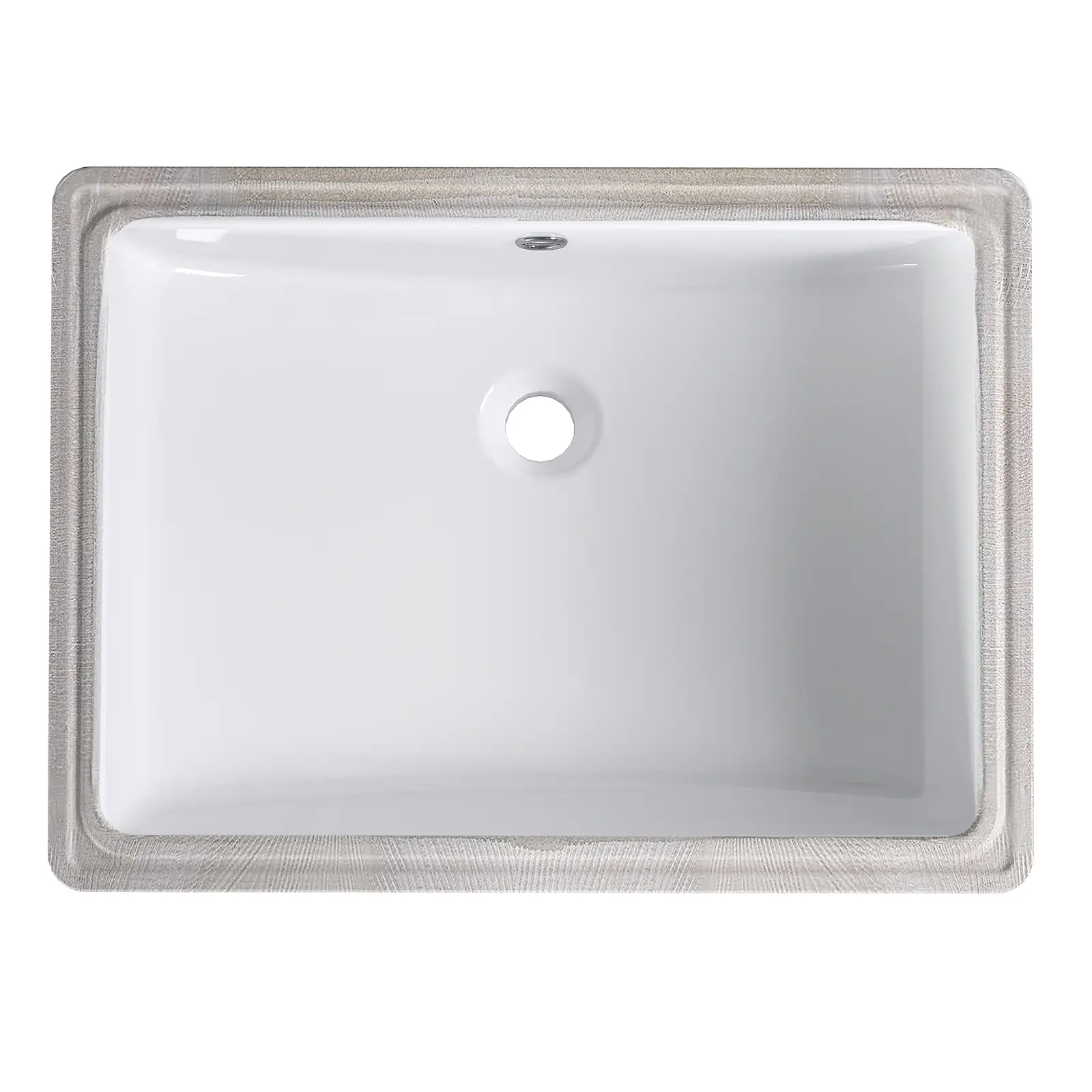 Modern Bathroom basin – Rectangular or Oval White Ceramic Vessel Basin, Above Counter or Undermount Vanity, Porcelain Lavatory with Overflow