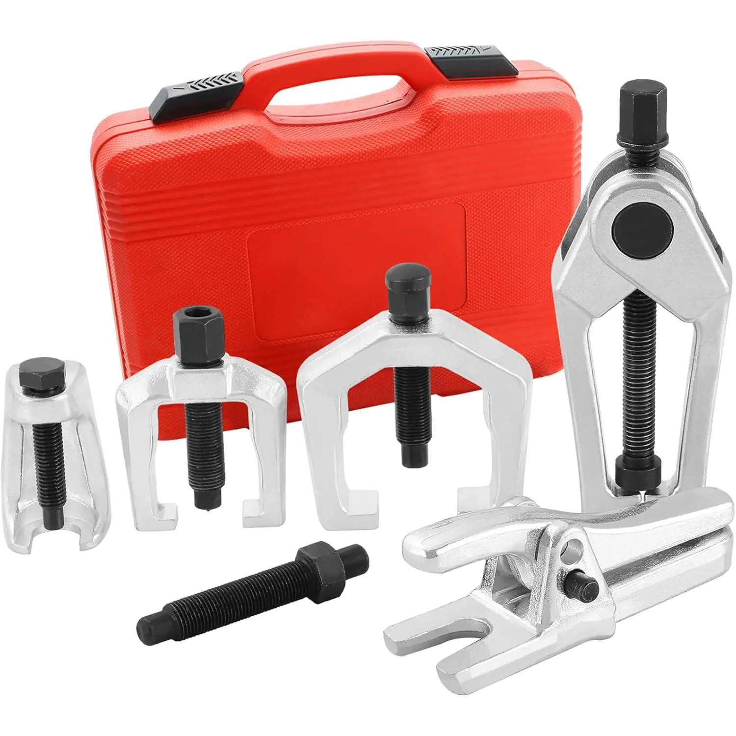 5PCS Ball Joint Separator Front End Service Tool Kit 5-in-1 Pitman Arm Puller Tie Rod End Removal Tool Set for Front End Service Splitter Removal Kit