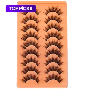 Natural False Eyelashes, Falsies Eyelashes, 9 Pairs Wispy Cat Eye Faux Strip Lashes, Volumized False Eyelashes for Women and Girls Eye Makeup Enhancement High Quality Eyelashes #TOP PICKS