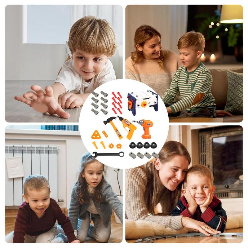 Kids Tool Set - Toddler Tool Kit with Drill, Includes Construction Toys for Boys & Girls Ages 3-6, Ideal for Christmas and Birthday Gifts