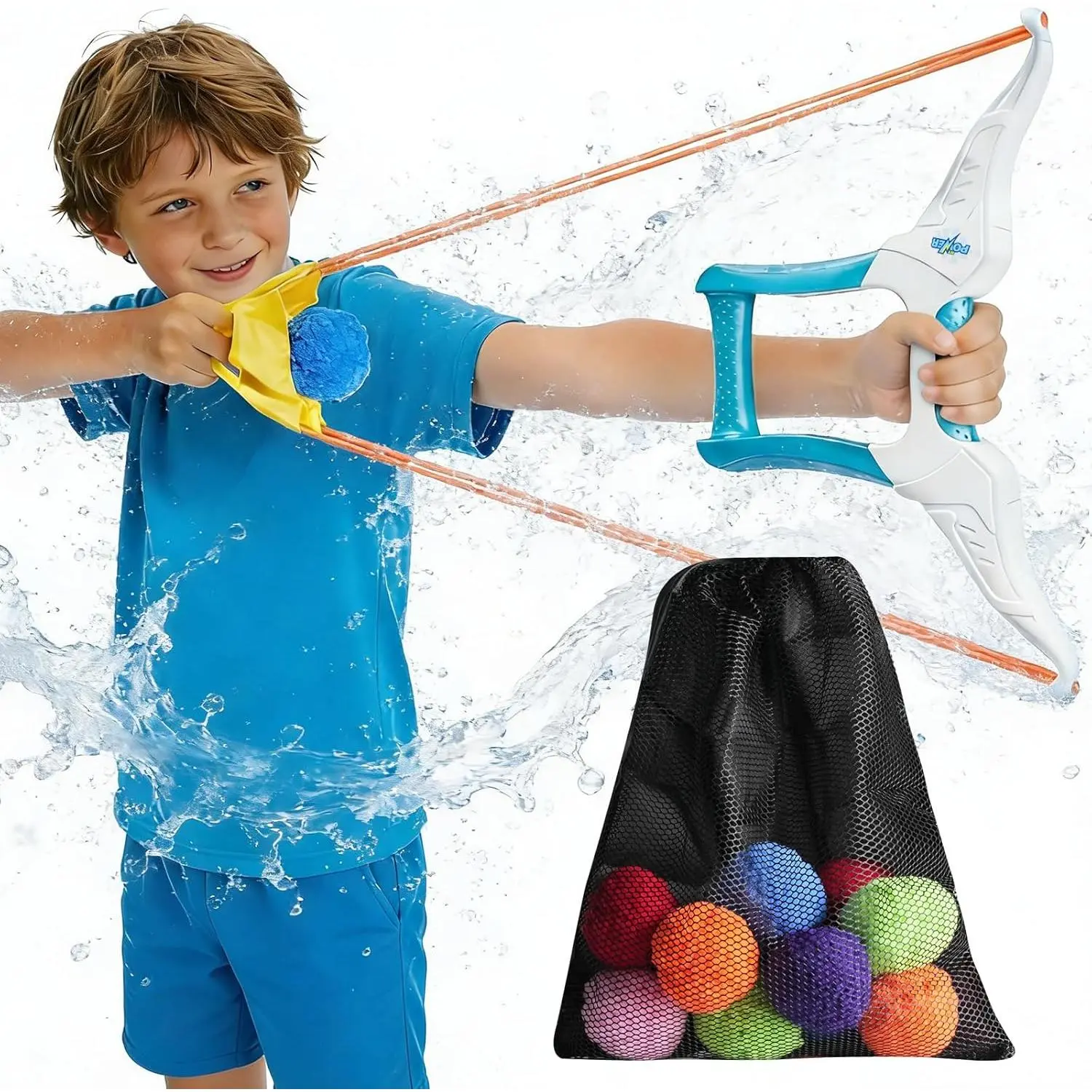 Water Balloon Launcher Slingshots for Kids with 12 Pcs Reusable Water Balloons Pool Toys for 3-10 Years Old Boys & Girls Outdoor Backyard Water Games Beach Toyfidget toys
