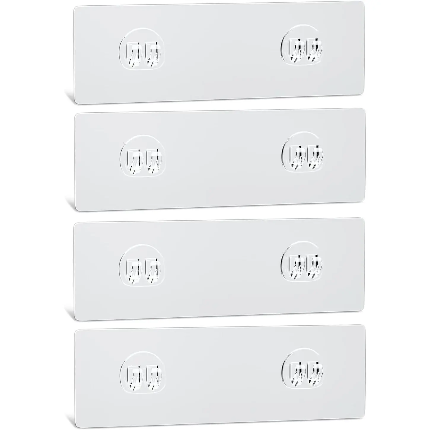 Shower Caddy Replacement Stickers, No Drilling Transparent Adhesive Strips for Shower Caddy, Soap Holder, Bathroom Storage Shelves & Kitchen Racks(4pack)
