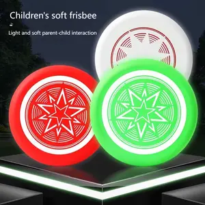 Glow-in-the-dark soft frisbee boomerang, luminous flying disc, outdoor sports toy