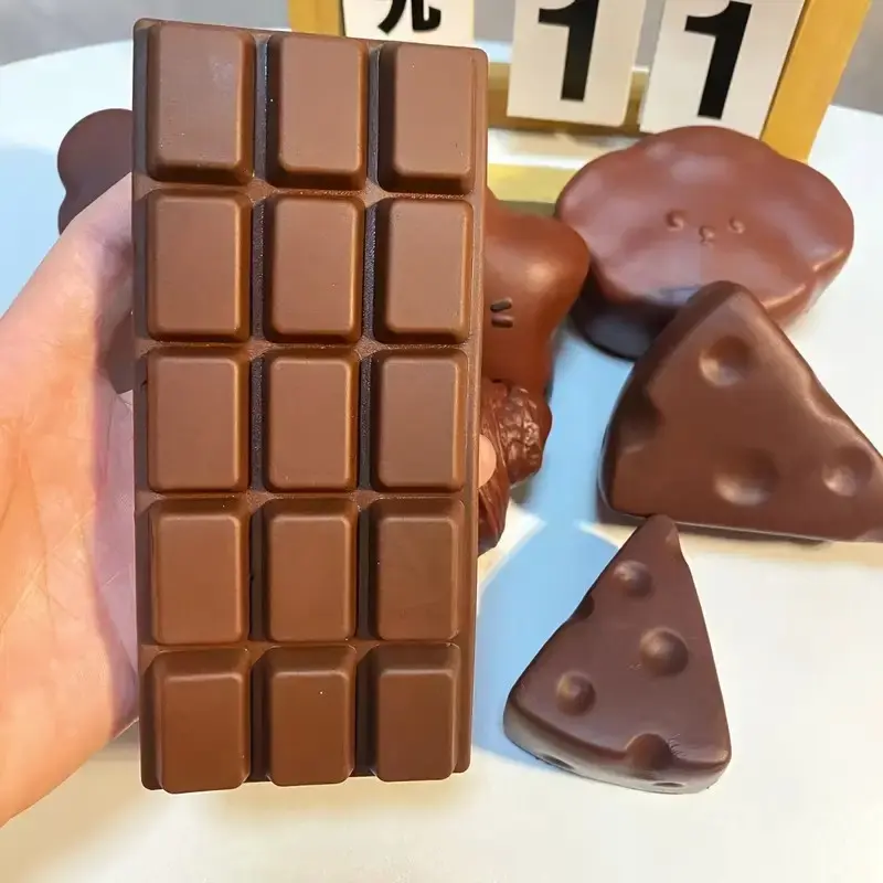 Large Taboo Chocolate Bar Squeeze Toy, Slow Rebound Prank Toy, Perfect for Office Desk/halloween/christmas/new Year Gifts, Pocket-Friendly Desktop Decor