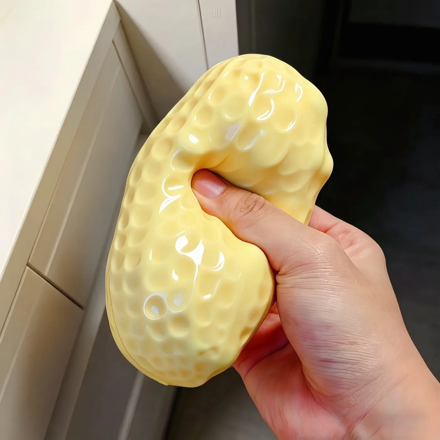 Flour Peanut Stress Ball, Crunchy Soft Toy, Creamy Soft Touch Asmr Sensory Anti-Stress Toy, Adult Birthday Gift, Holiday Gift, Cheese Squishy