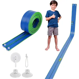 Flexible Race Car Track 15 Ft Starter Set with Suction Cups Compatible with Diecast 1/64th Car for Ages 3 & Up Track Long Rolls Up Portable Racetrack