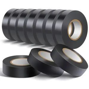 10 Pack PVC Electrical Insulation Tape, Heat Resistant Strong Adhesive Waterproof Tape for Wiring Repair Racket Grip Household DIY Use