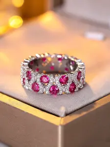 Elegant Round Zircon Ring for Women, Luxury Fashion Jewelry, Perfect for Bridesmaid Party, Unique Engagement Ring, All-Season Accessory