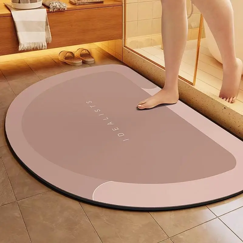 Nordic Style Bathroom Door Mat, Dry Wet Separation, High Aesthetic Value, Comfortable and Elegant, Protects Home Environment, Bathroom Mats