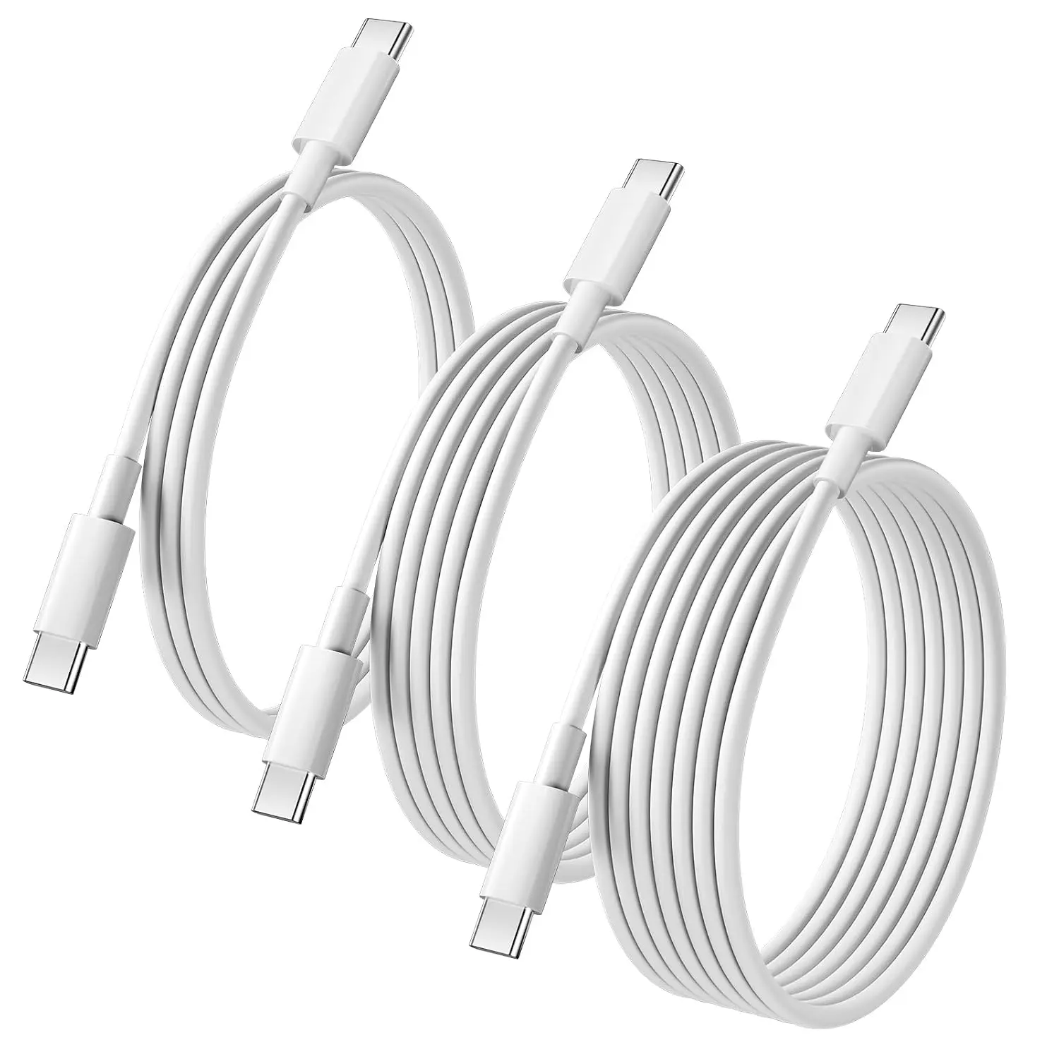 USB C to USB C  3-Pack(6+10FT),60W  Charger  | PD 60W 45W 35W Charger ,for  17 16 15 Pro Max Plus,MacBook Air/Pro,iPad Pro,Galaxy S25 S24 S23 and
