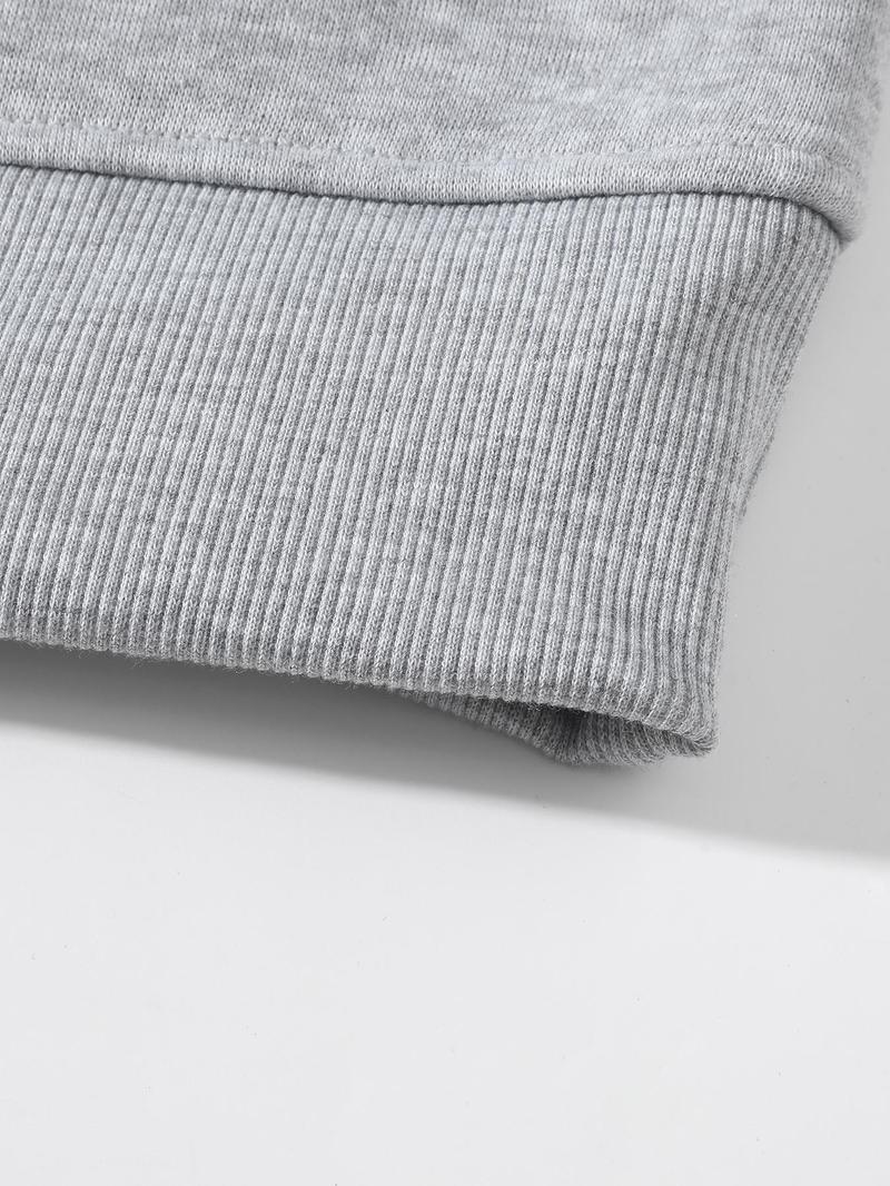 Men's Solid Half Zip Hoodie & Pants Set, Casual Regular Fit Long Sleeve Hooded Sweatshirt & Straight Leg Pants, Men's Fall & Winter Clothes