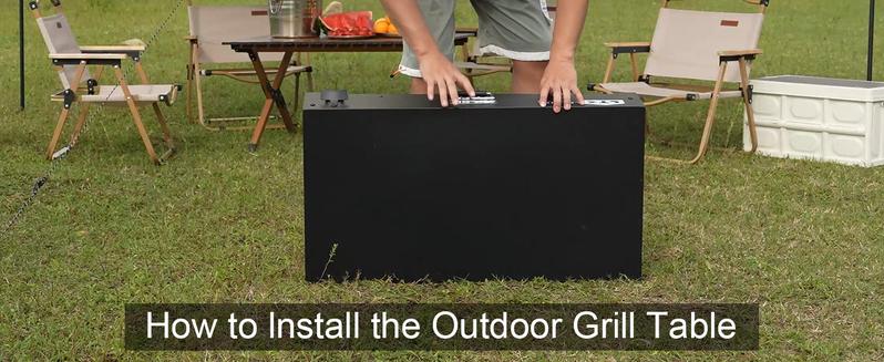 Leteuke Grill Cart for Blackstone Griddle, Portable Outdoor Grill Table, Foldable Cart Table with Wheels for Ninja Grill, Grill Cart Fit 17 Inch Or 22 Inch Griddle, BBQ Prep Table with Seasoning Tray camping furniture picnic Barbecue