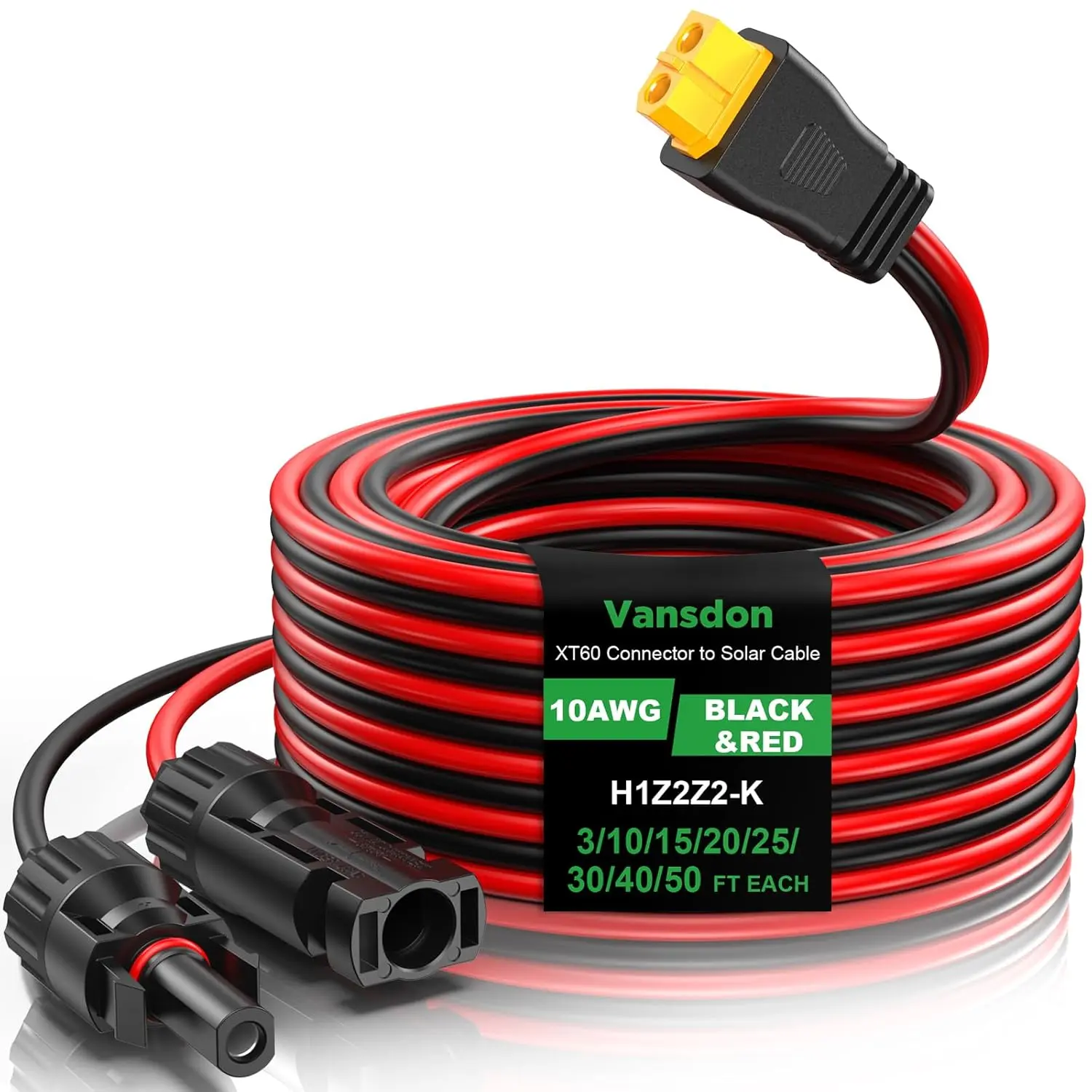 10AWG XT60 Solar Cable- Solar to XT60 Cable 20FT Charging Extension Cable for RV Power Station