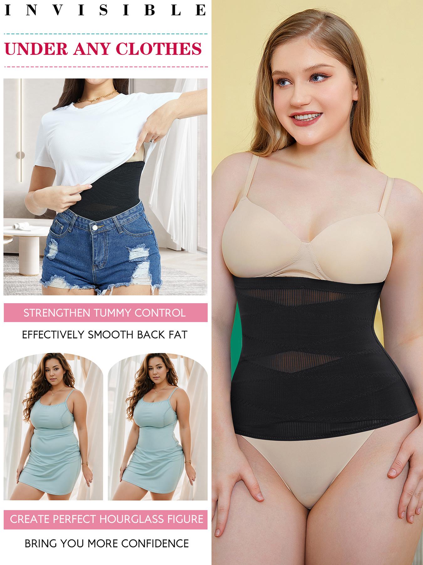 Women's Solid Color High Stretch Waist Trainer, Breathable Comfortable Tummy Control Shaper, Waist Cincher for Women Shapewear