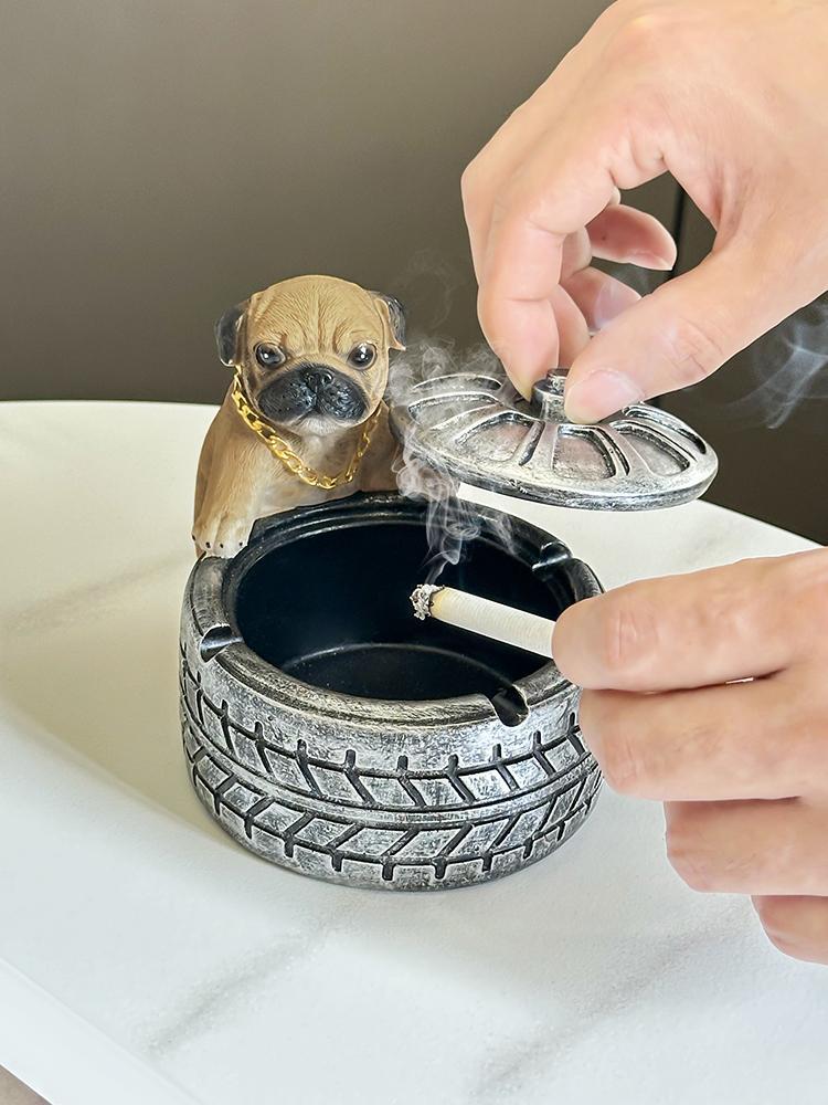 Ashtray Puppy Cart Series Decorations Creative Personalized Fashionable Home Living Room Office Decorations Gifts