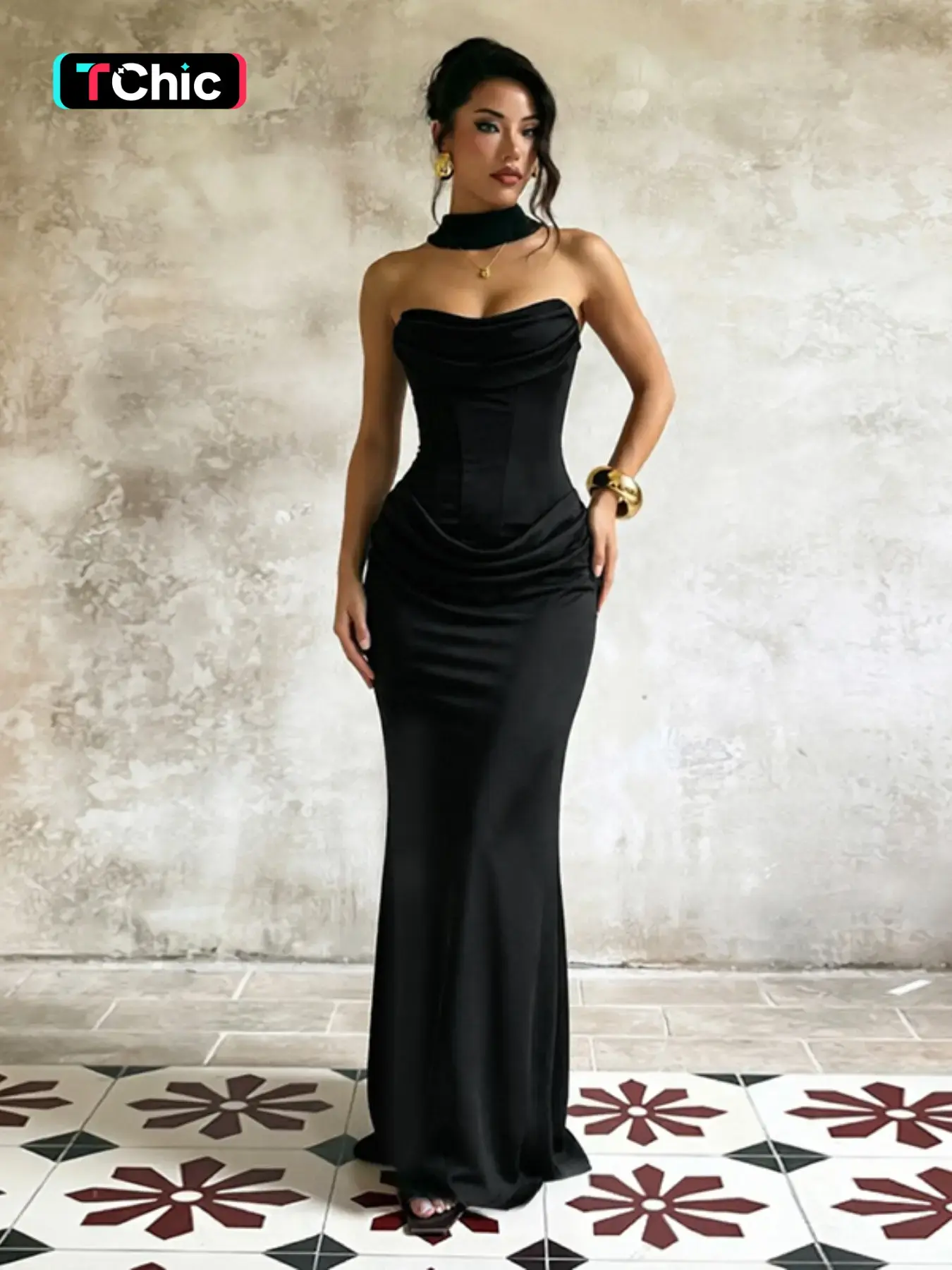 Women's Tie Front Crop Top Dress, Waist Cinch Design, Pocket Detail, Elegant Style, Perfect for Daily Wear & Special Occasions, Bodycon Dresses