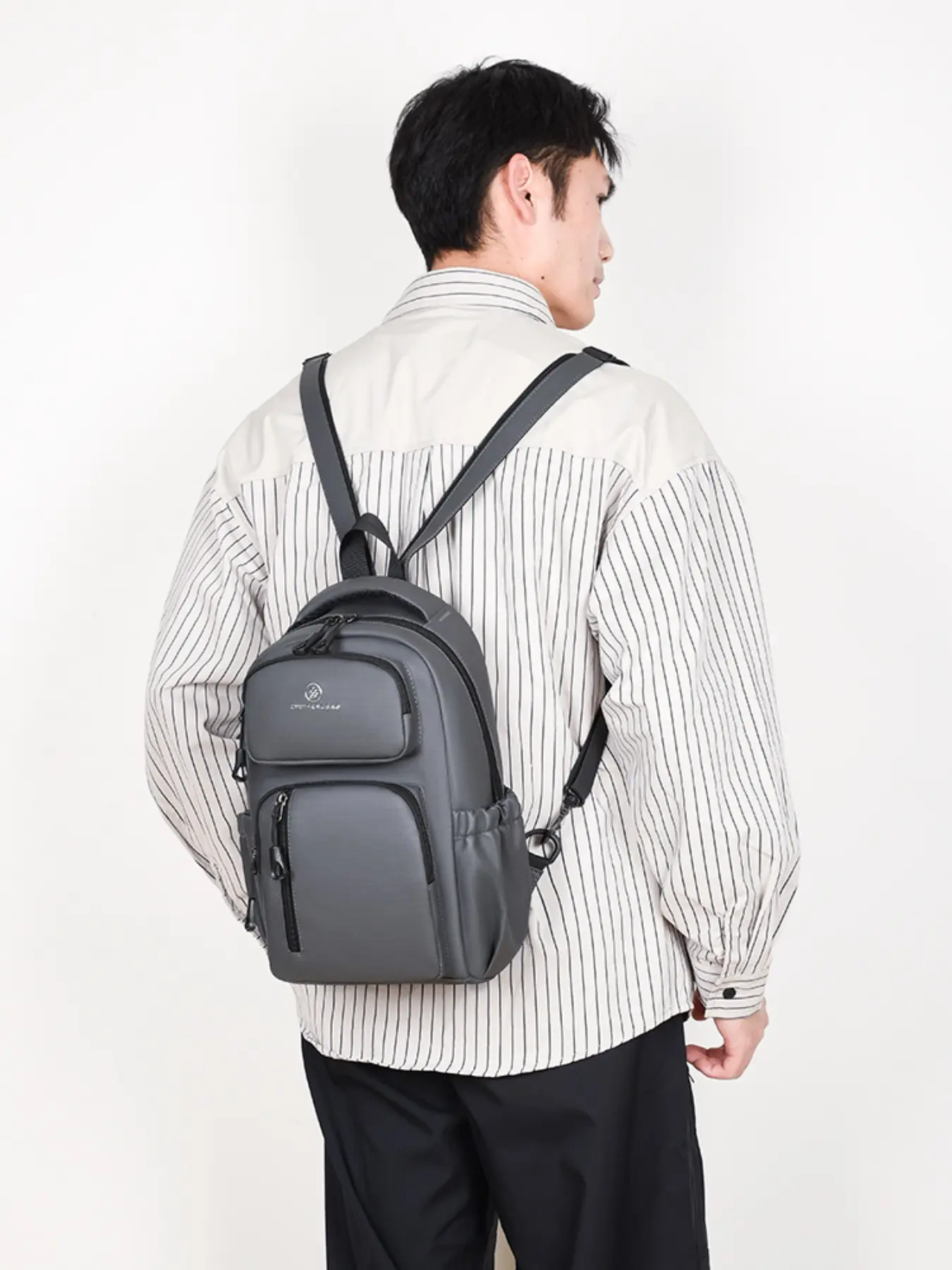 2026 Spring New Couple Casual Backpack, Solid Color Simple Versatile Two-In-One Outdoor Chest Bag, Fashion Single Shoulder Bag for Outing