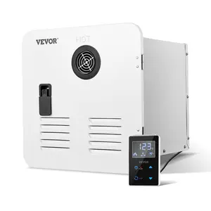VEVOR RV Tankless Water Heater, Instant Shower with 15x 15 inches White Door and Remote Controller, 65000BTU Optimized Comfort Performance Hot Water, Ideal for RVers' Family Everyday Use