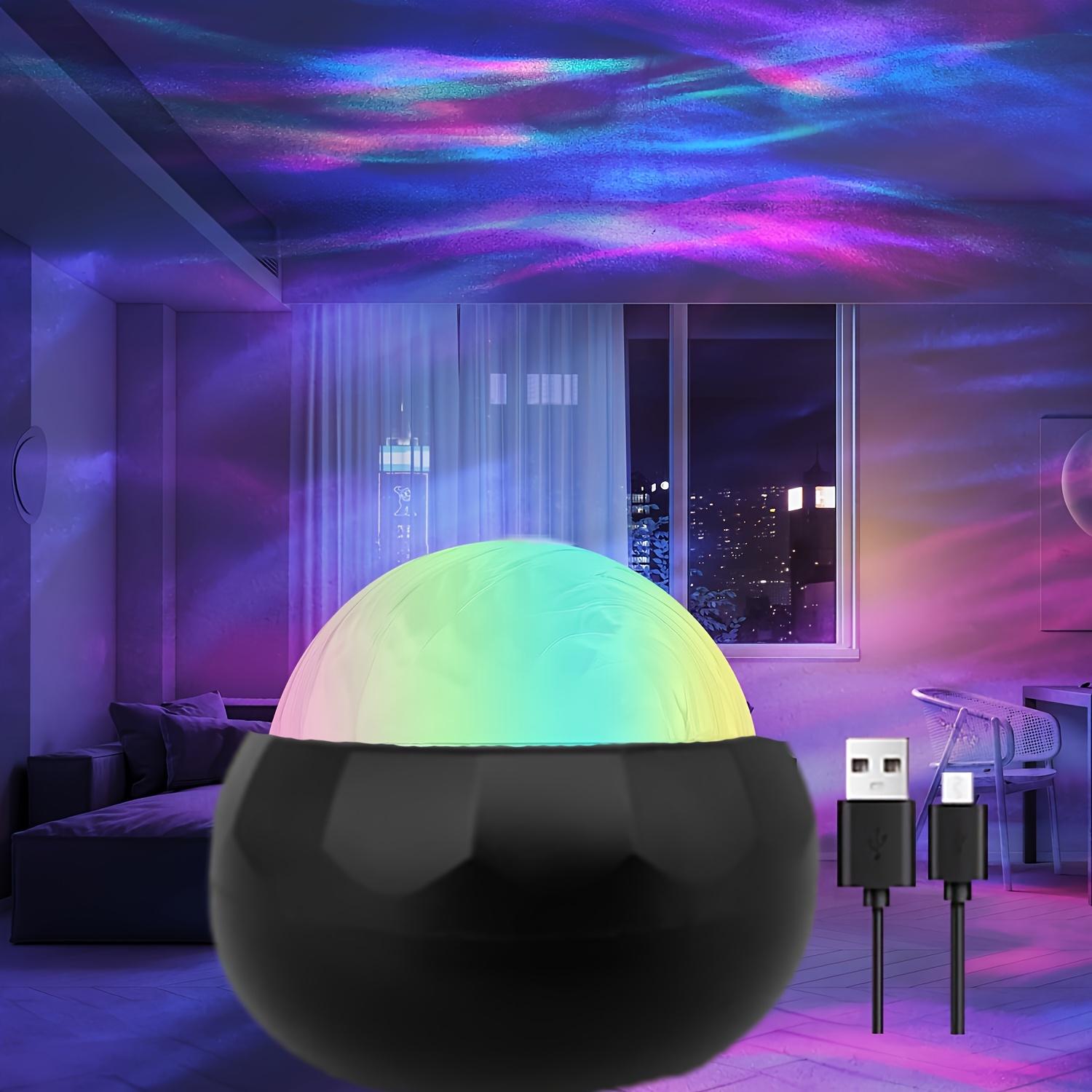 Compact Magic Ball Light with Beautiful Aurora Effect, Colorful Rotating & Color Changing, USB Powered with Remote Control Lighting, Ideal for Bedroom, Living Room and Parties