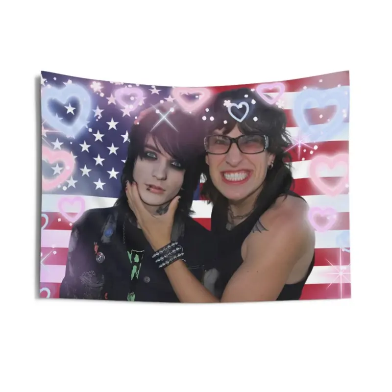 Jake Webber and Johnnie Guilbert FREE TRACKED shipping American Flag Wall Tapestry/ Wall decor
