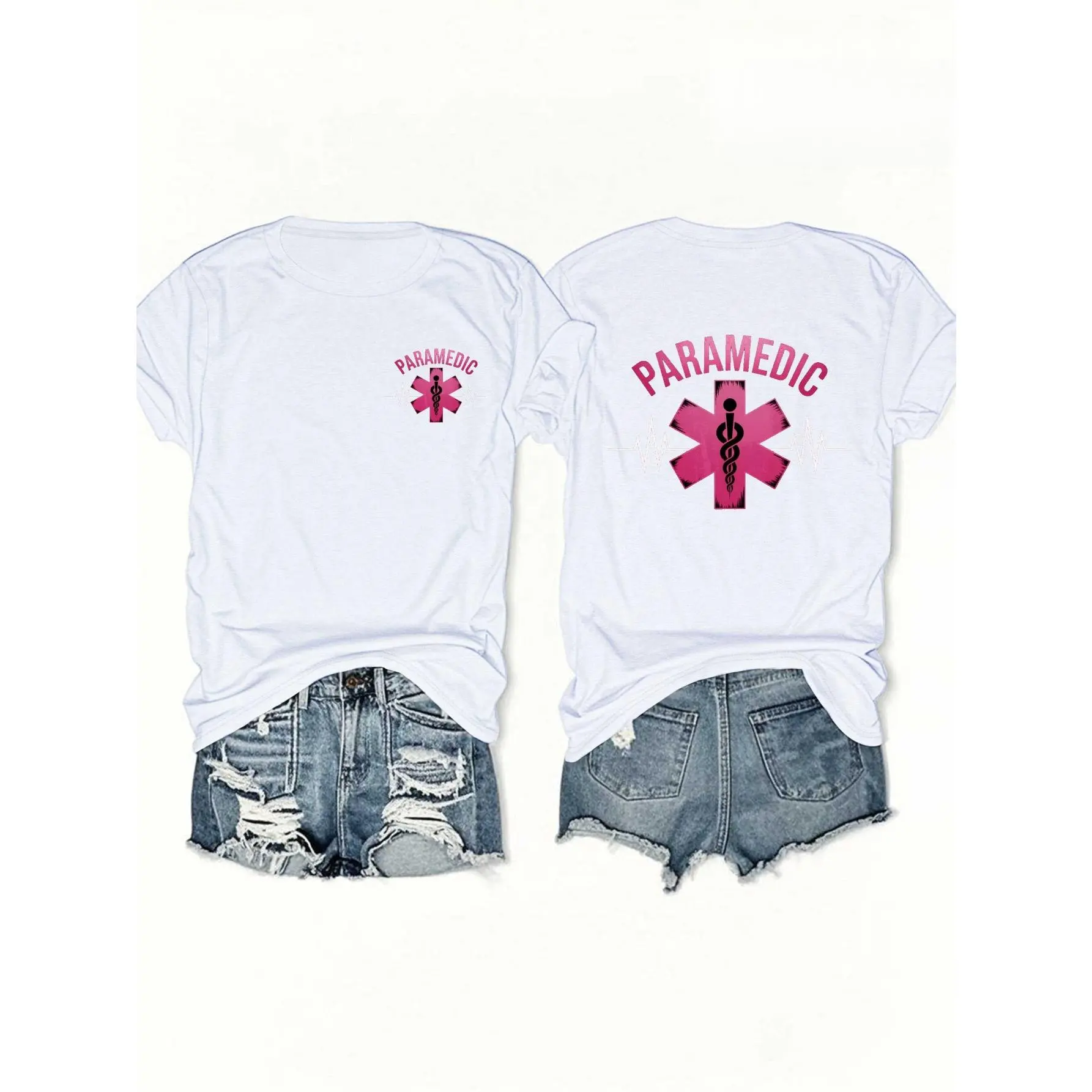 EMT Paramedic First Responder Casual Summer Tee, Ambulance Medical Staff Daily Outfit,funny graphic tee,summer graphic tees,tee