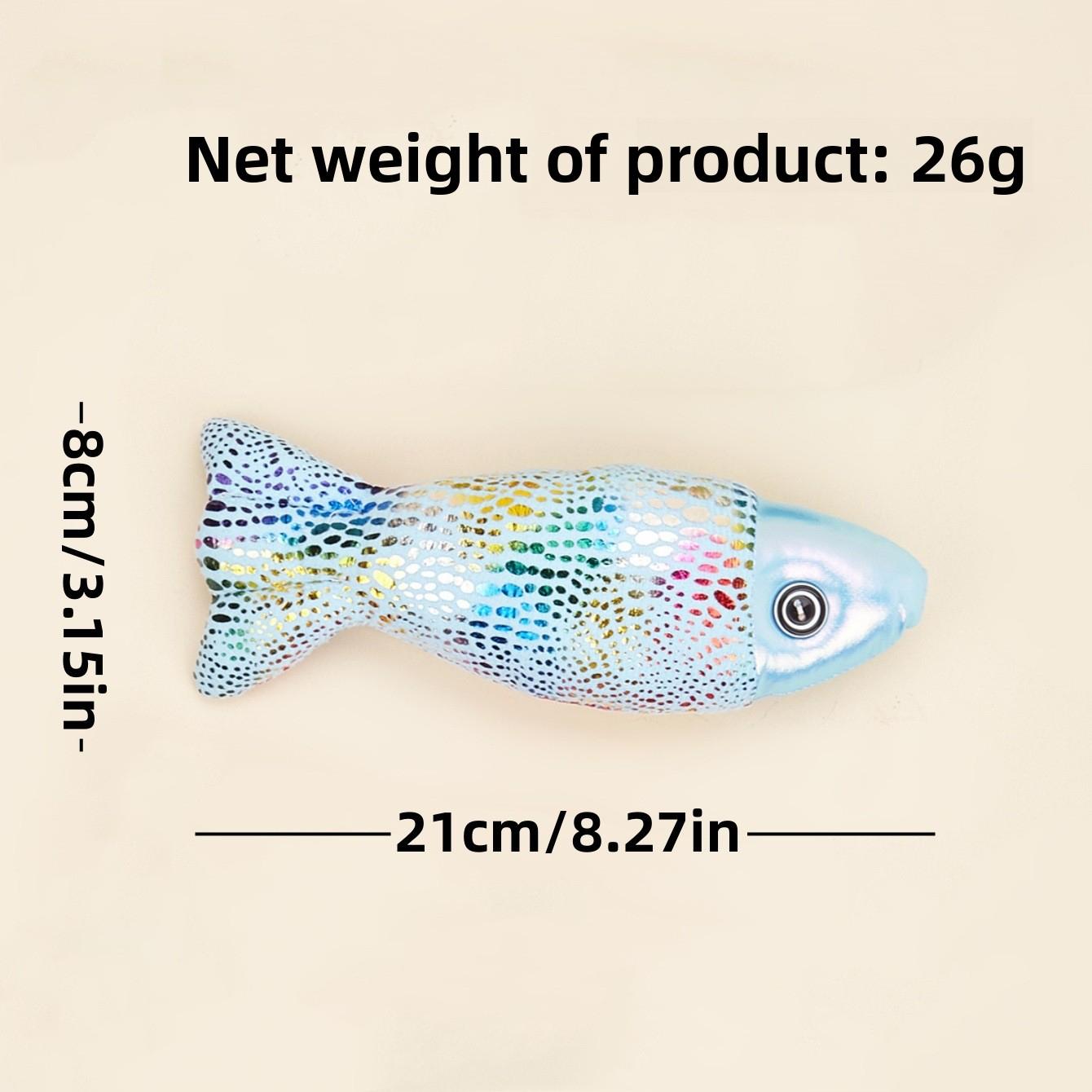 Plush Crinkle Fish Cat Toy with Bell - Realistic Kicker Filled with Catnip & Noise Paper - Soft Chew Toy for Indoor Cats - Cute & Durable silicone feeder shaped harness retractable leashes jumping Adjustable Stainless Steel Martingale Collar LED filter