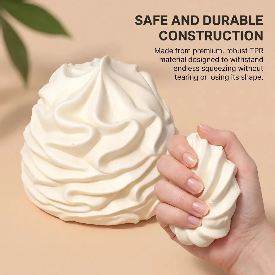 1pc2026 Cream Roll Squishy Toy, Realistic Cream Squeeze Fun, Soft Silicone Material, Stress Relief Toy, Perfect for Relaxation