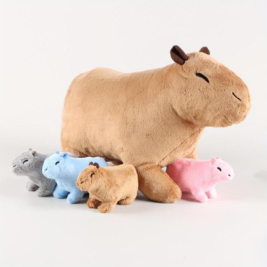 5-Piece Capybara Plush Toy Set - Adorable Capybara Stuffed Animals: Soft, Cozy, and Perfect as Birthday and Holiday Gifts