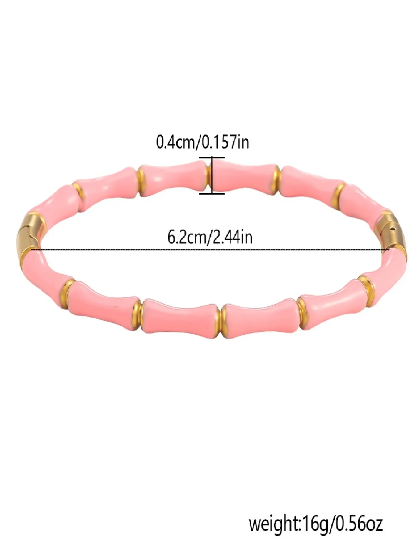 18k Titanium Steel Bangle, Non-Discoloring Enamel Bamboo Joint Fashion Exquisite Bracelet, Vintage Unique High-End Open Clasp, Waterproof Allergy-Free