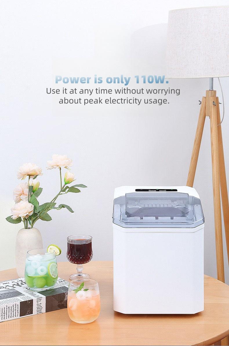 Mini Ice Maker Machine, Portable Compact Design for Home Bar Student Dormitory Apartment Use, Quick Ice Making Functionality