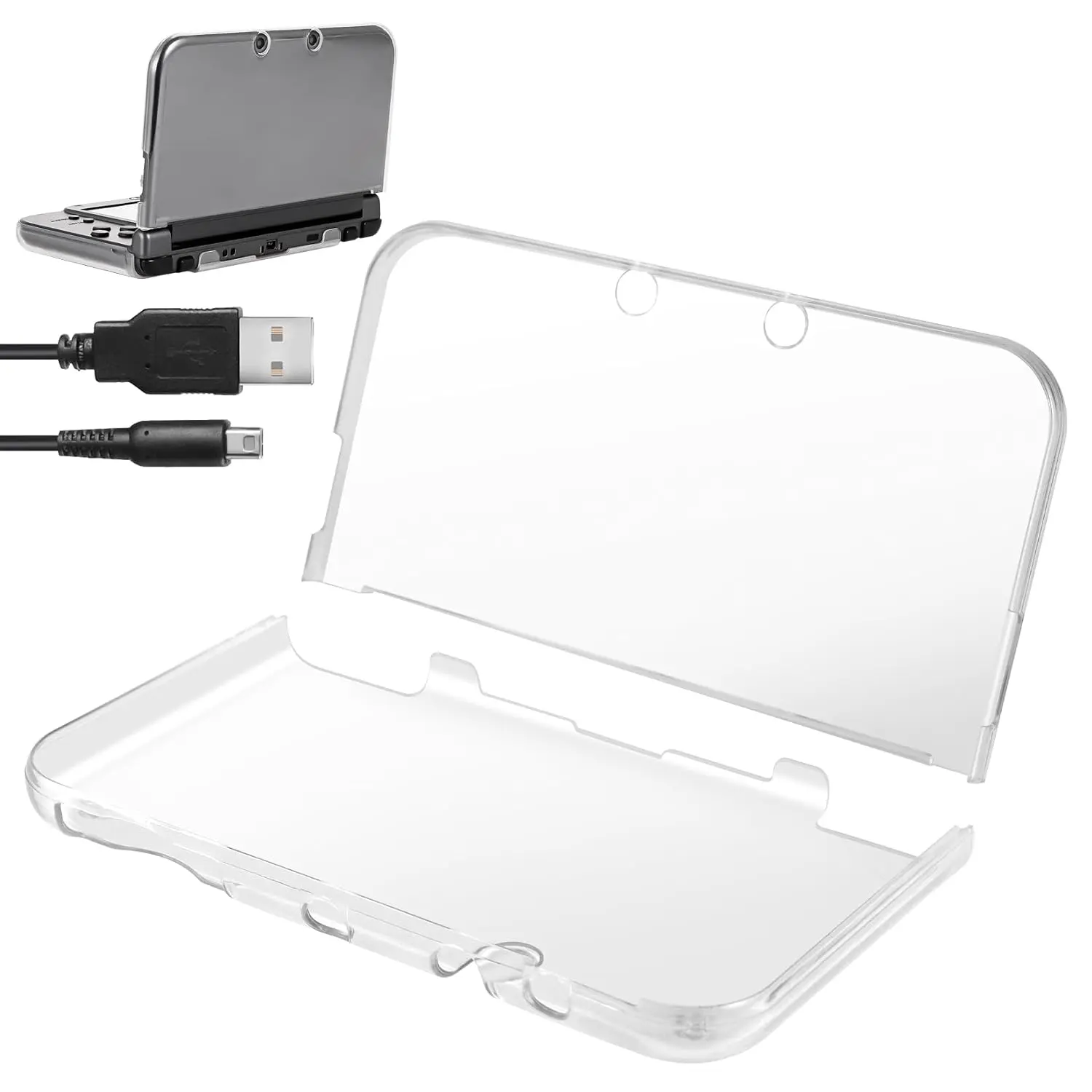 Ultra Clear  Transparent Hard Shell Protective Case Cover for   3DS XL LL,  Accessory Compatible with Handheld Gaming Console